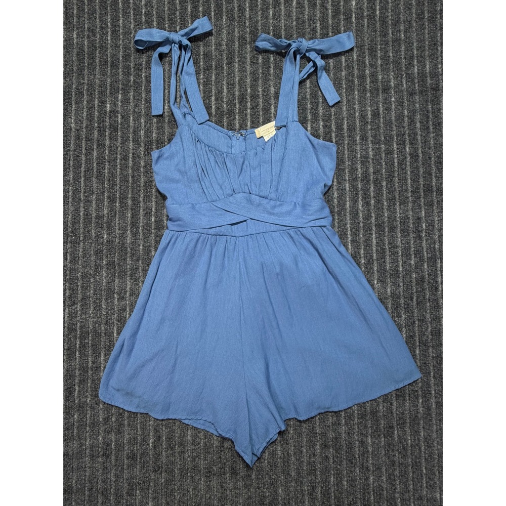 Altar'd State Blue Tie-Shoulder Romper